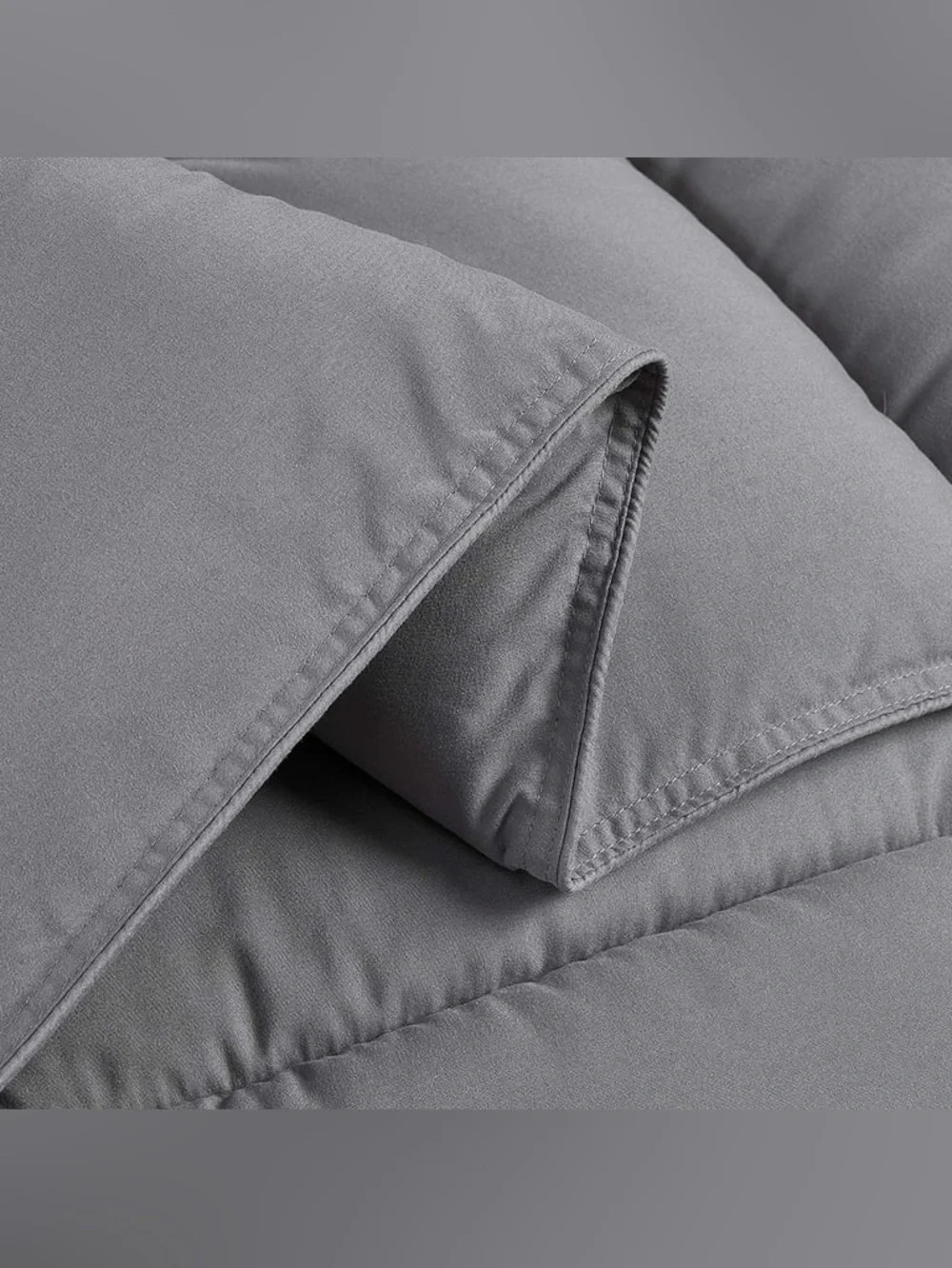 Gray down alternative king 3 piece Comforter Set